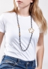 Neclace with metalic chain and  brass pendants (two infinity symbols and a flower)