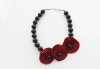BLOSSOMING IN RED I  - Handmade Necklace